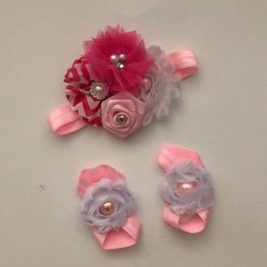 Headband and feet Babygirl Set